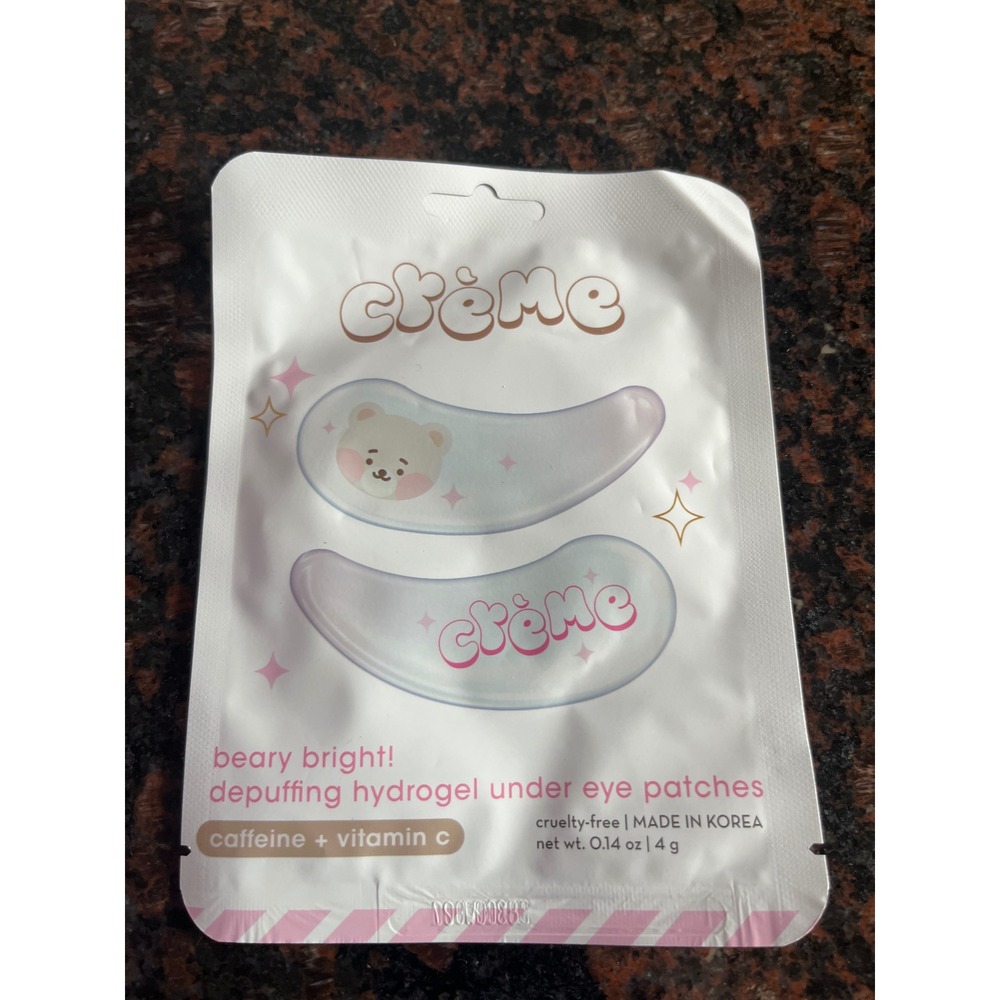 The Creme Shop Beary Bright Depuffing Hydrogel Under Eye Patches Caffeine Vit‎ C